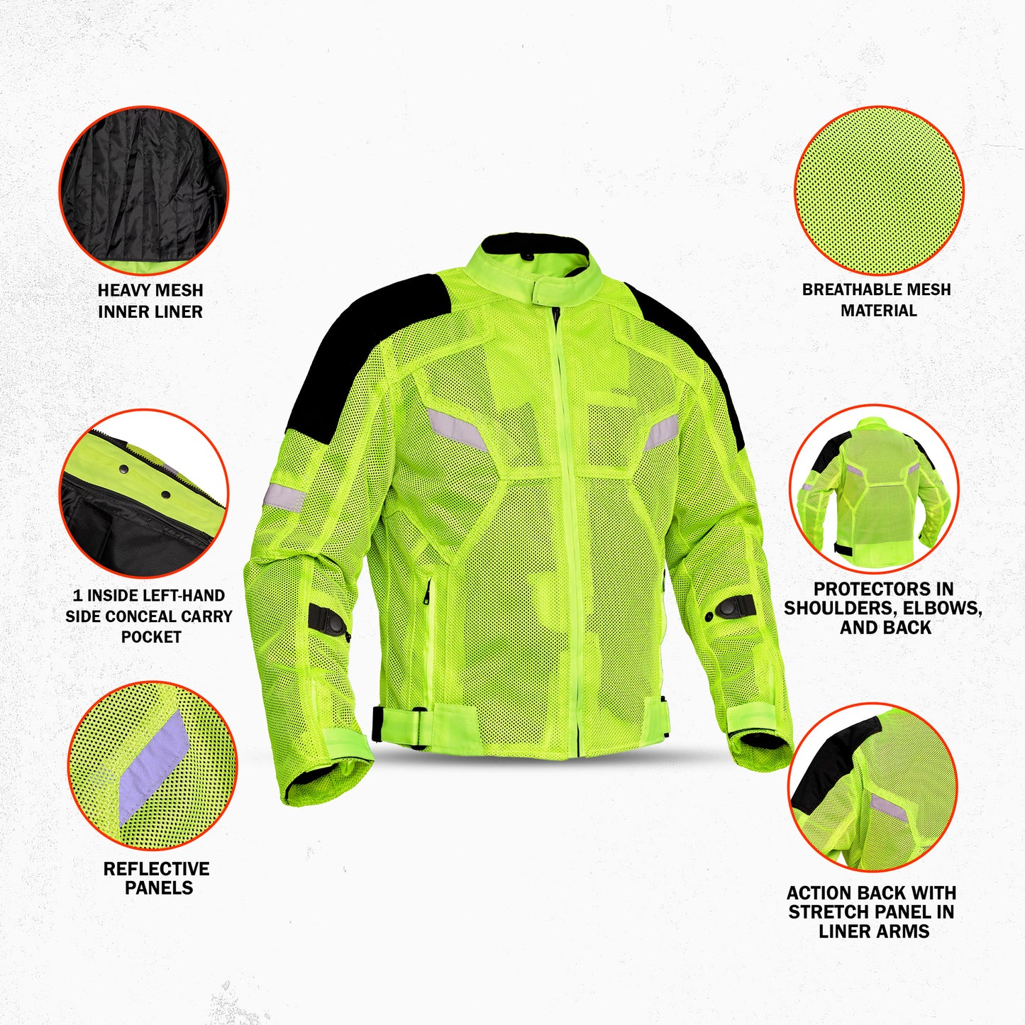DS765 Men's Performance Mesh Jacket - High Vis