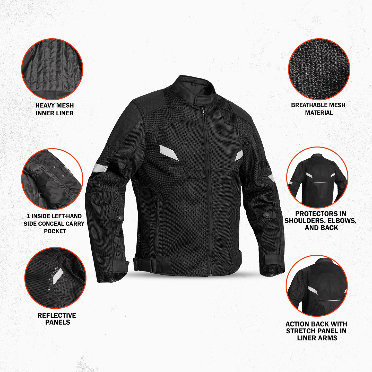 DS766 Men's Performance Mesh Jacket - Black