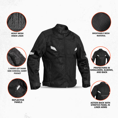 DS766 Men's Performance Mesh Jacket - Black