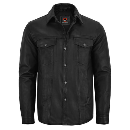 Fusion Drift™ Men’s Leather Motorcycle Shirt
