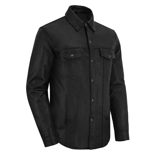 Fusion Drift™ Men’s Leather Motorcycle Shirt