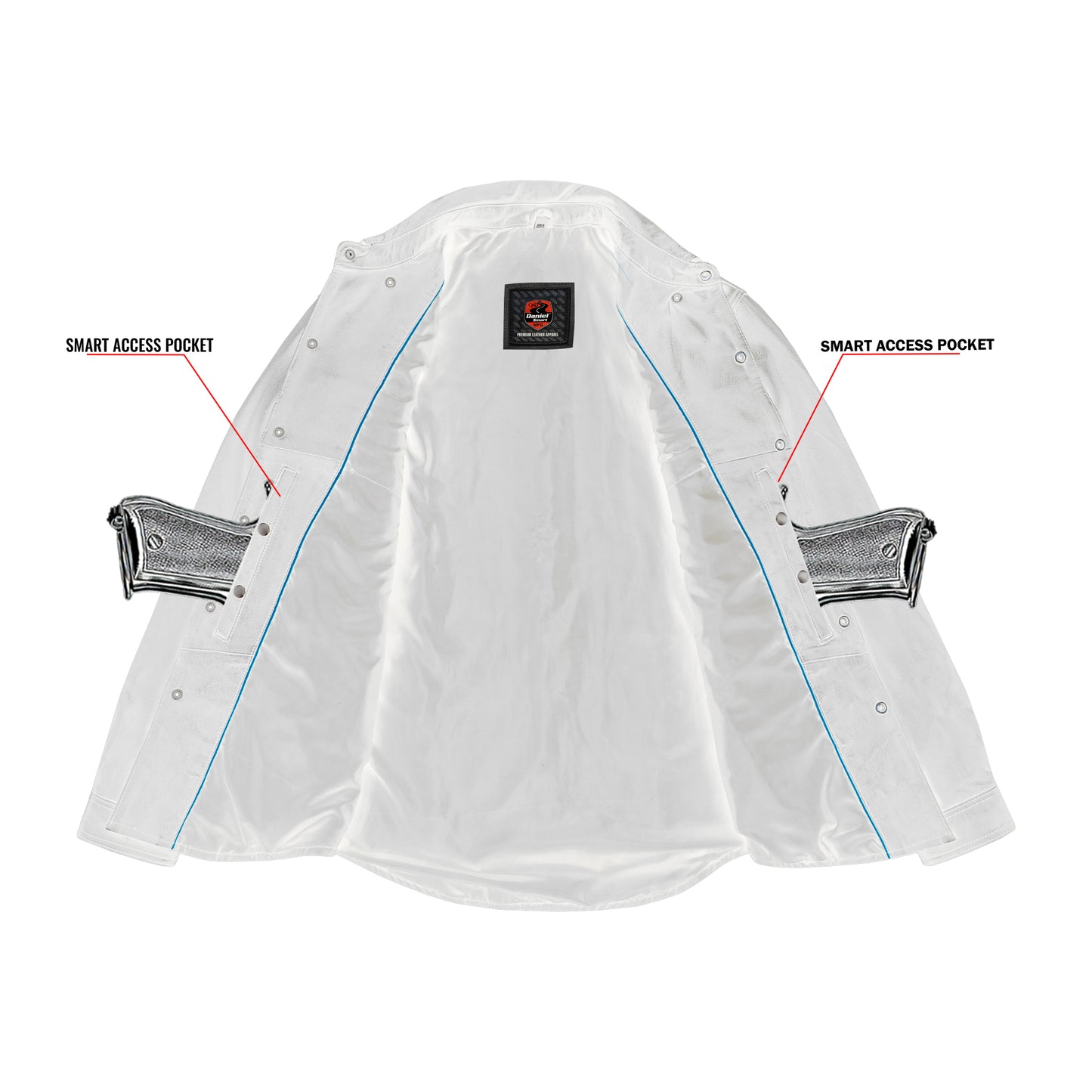 Fusion Drift™ Men’s Leather Motorcycle Shirt