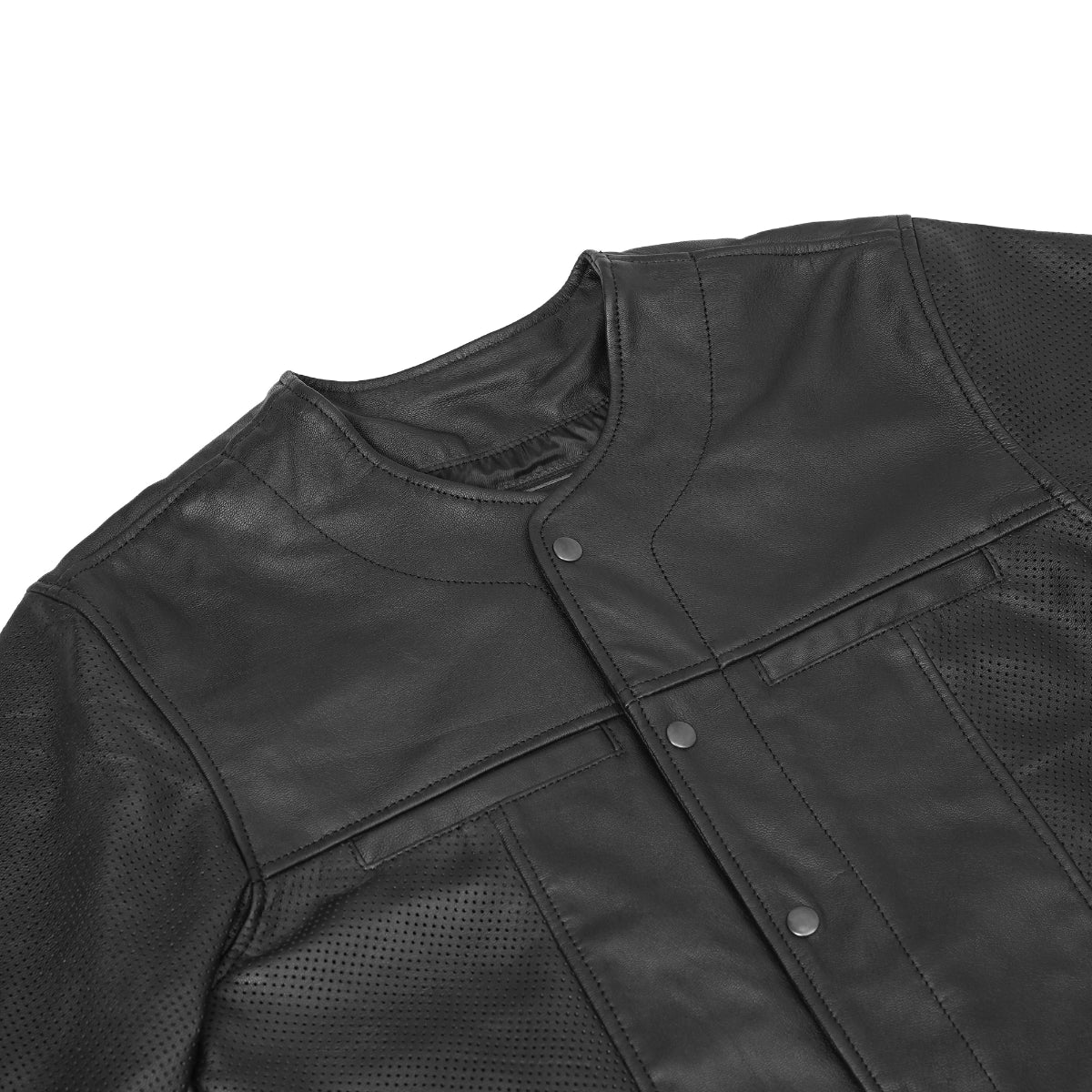 DS775 Leather Baseball Motorcycle Shirt