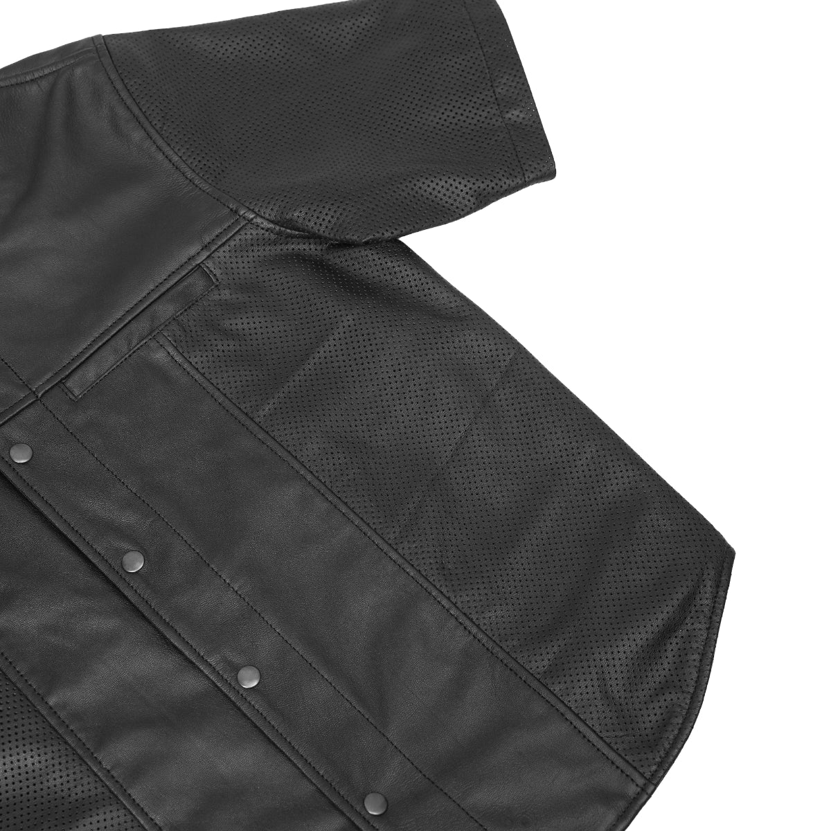 DS775 Leather Baseball Motorcycle Shirt