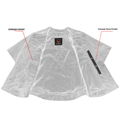 DS775 Leather Baseball Motorcycle Shirt