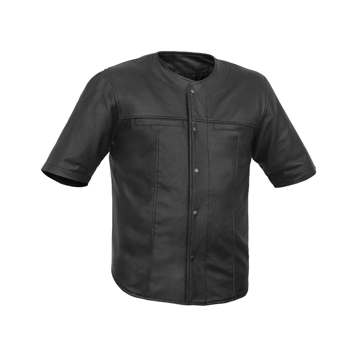 DS775 Leather Baseball Motorcycle Shirt