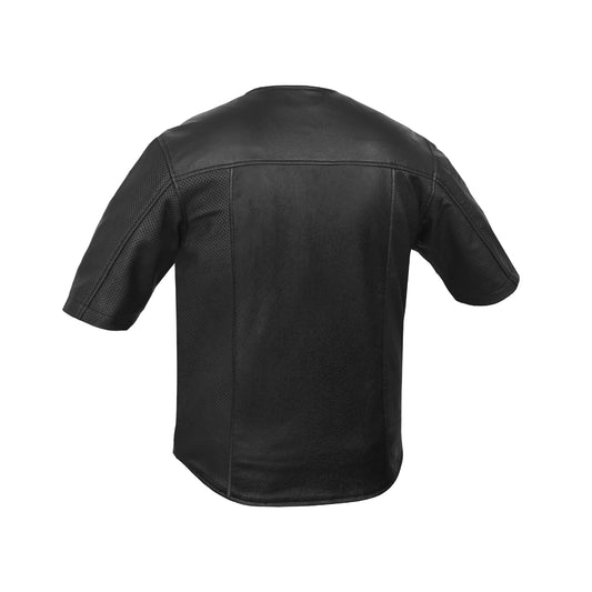 DS775 Leather Baseball Motorcycle Shirt