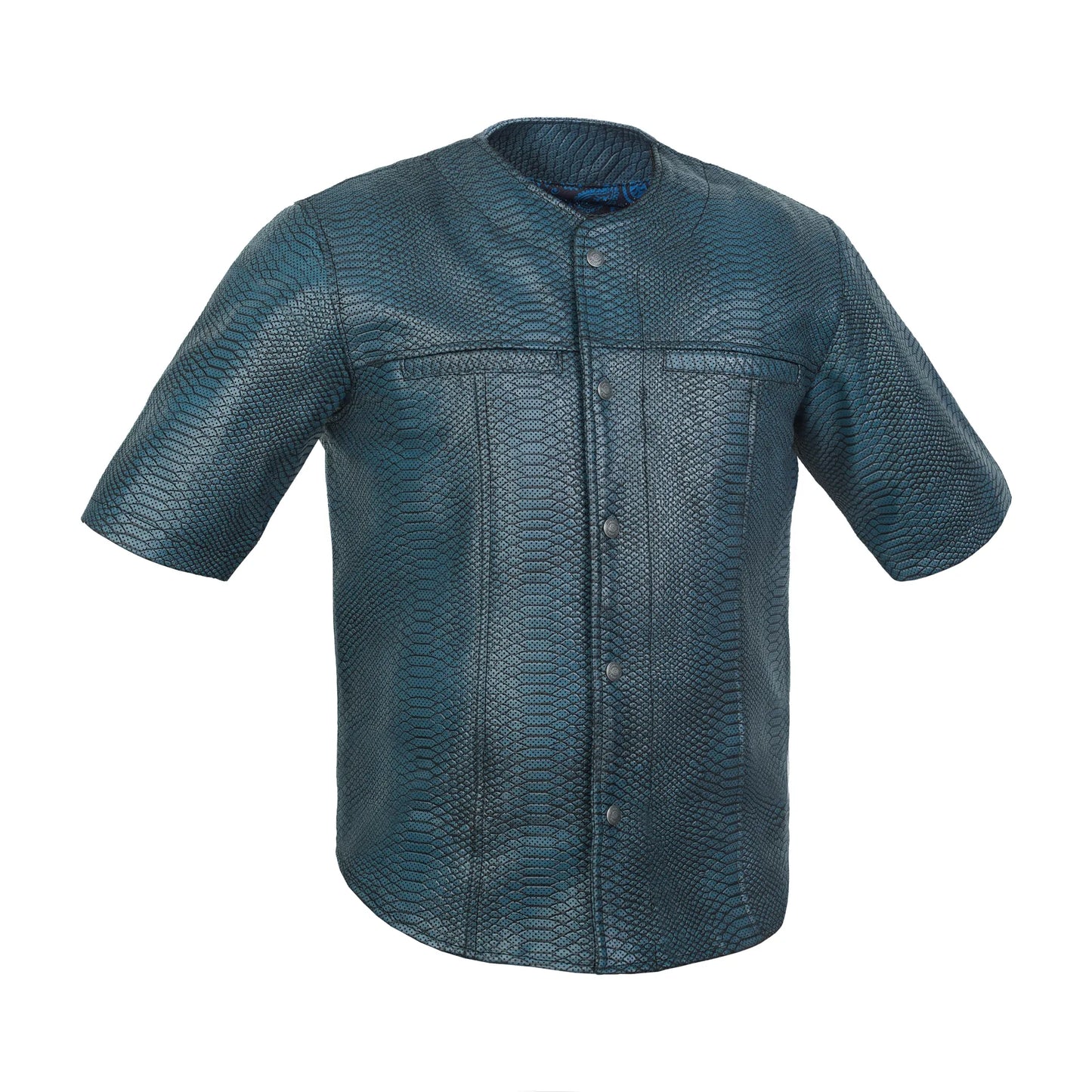 Cobra Wave - Men's Leather Motorcycle Shirt