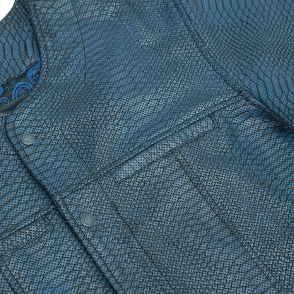 Cobra Wave - Men's Leather Motorcycle Shirt