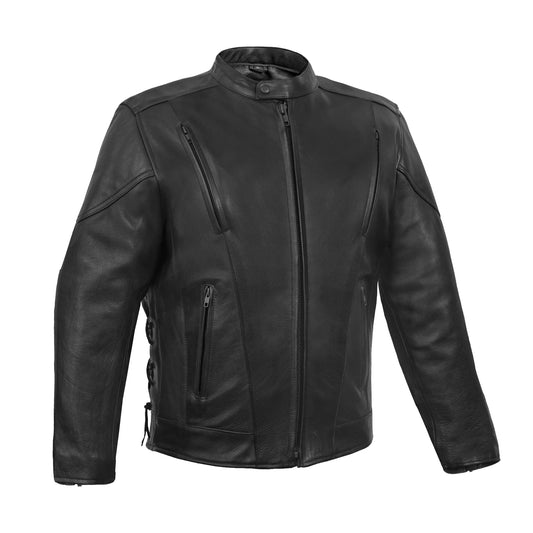 Reveal™ Men's Leather Motorcycle Jacket