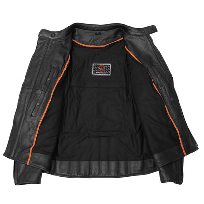 Reveal™ Men's Leather Motorcycle Jacket