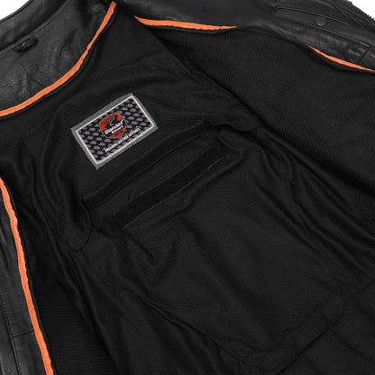 Reveal™ Men's Leather Motorcycle Jacket