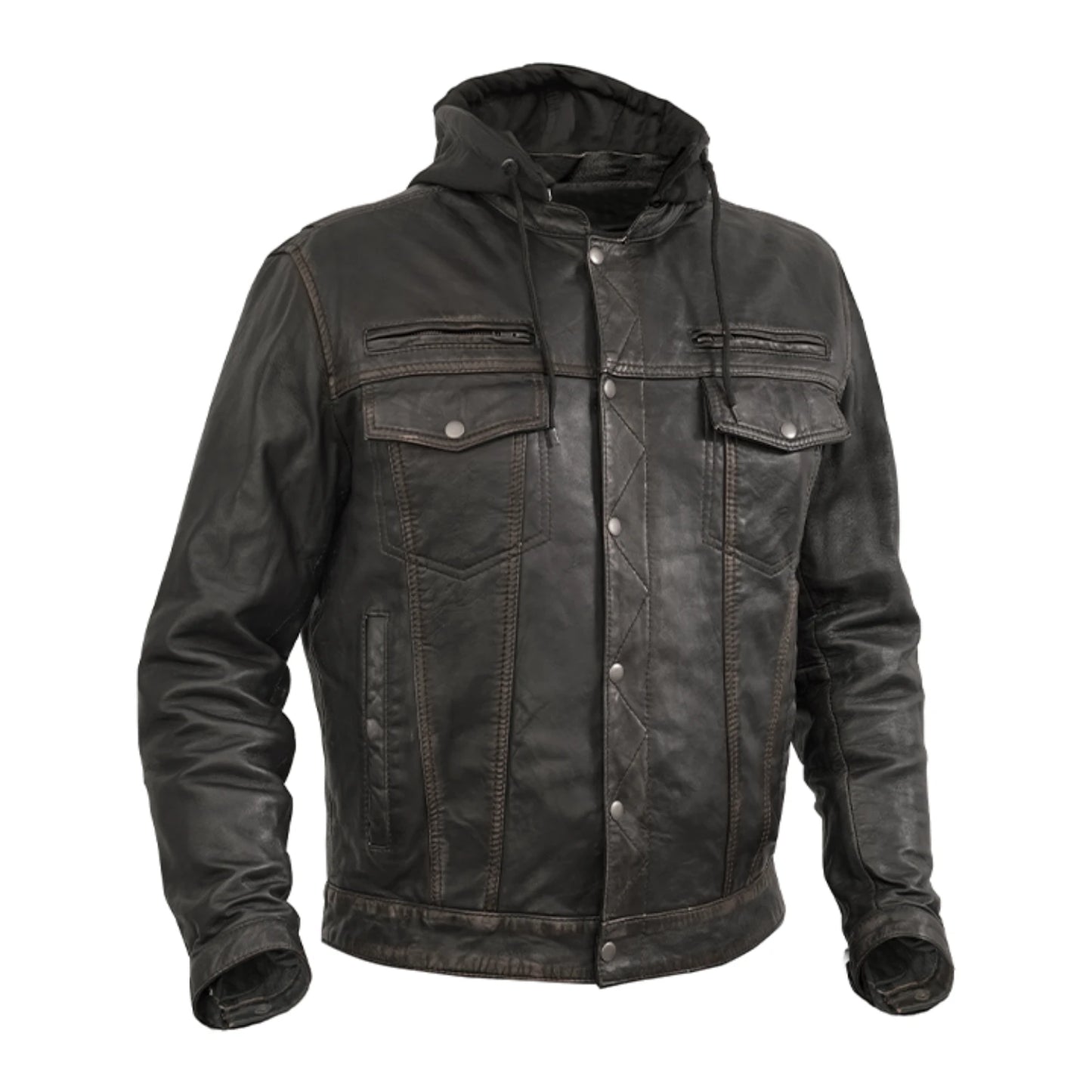 DS782 Men's Lightweight Drum Dyed Distressed Naked Lambskin Jacket