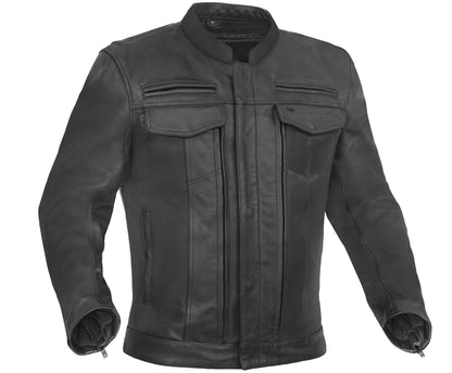 Blaze Runner™ Men's Leather Motorcycle Jacket