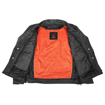 DS794 Men's Modern Longer Beltless Biker Jacket