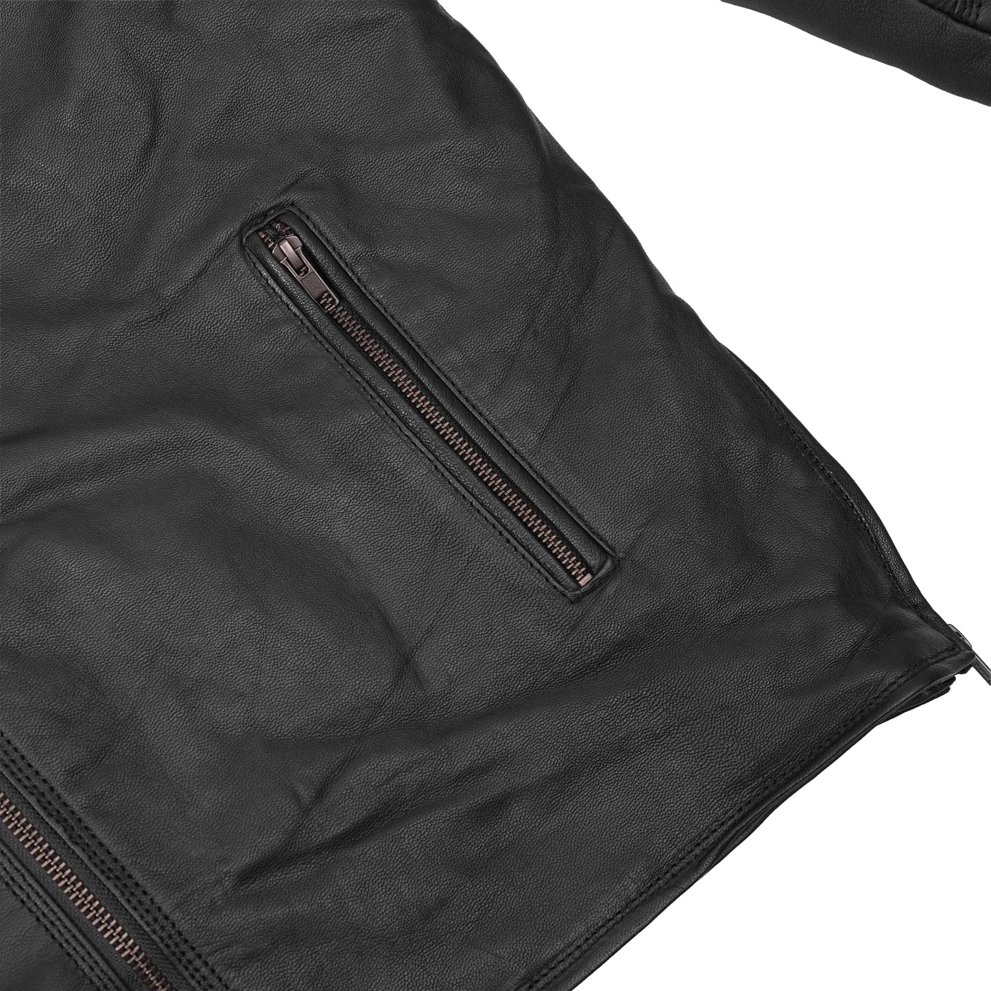 DS794 Men's Modern Longer Beltless Biker Jacket