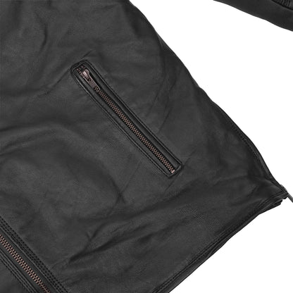 DS794 Men's Modern Longer Beltless Biker Jacket