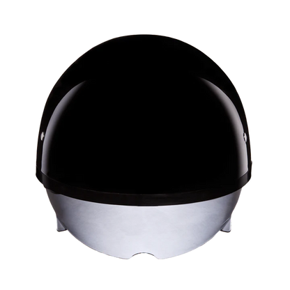 D.O.T. DAYTONA SKULL CAP W/ INNER SHIELD- HI-GLOSS BLACK