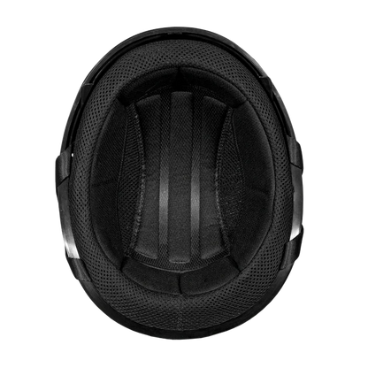 D.O.T. DAYTONA SKULL CAP W/ INNER SHIELD- HI-GLOSS BLACK
