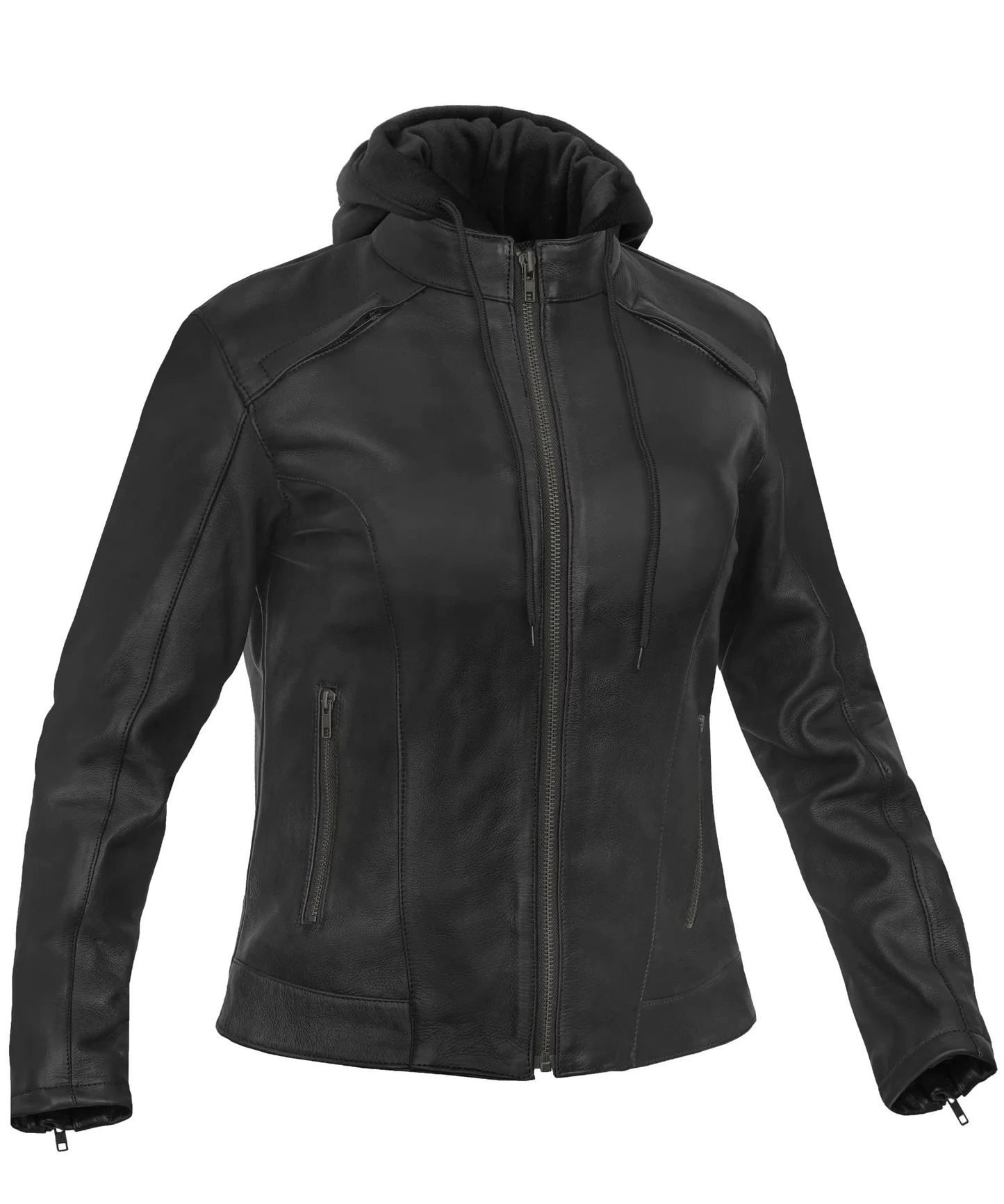 DS801 Black Talon - Women's Leather Motorcycle Jacket