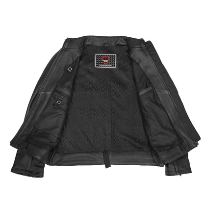 DS801 Black Talon - Women's Leather Motorcycle Jacket