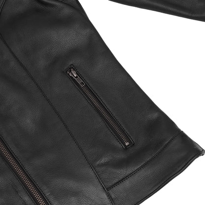 DS801 Black Talon - Women's Leather Motorcycle Jacket