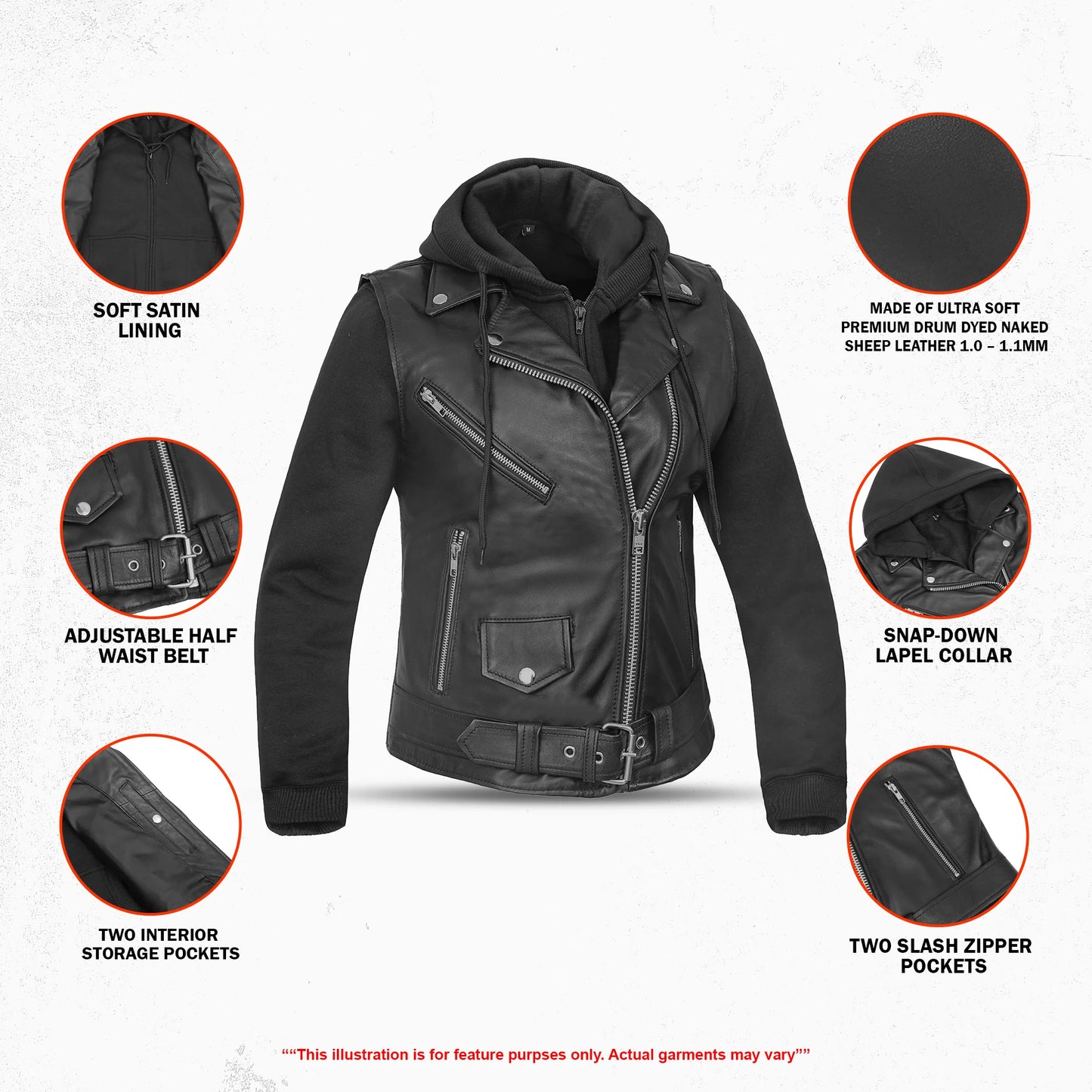 Halo Rush - Women’s Motorcycle Leather Vest