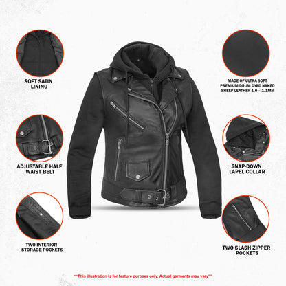 Halo Rush - Women’s Motorcycle Leather Vest