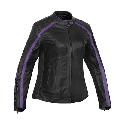 Ultra Violet - Women’s Leather Motorcycle Jacket