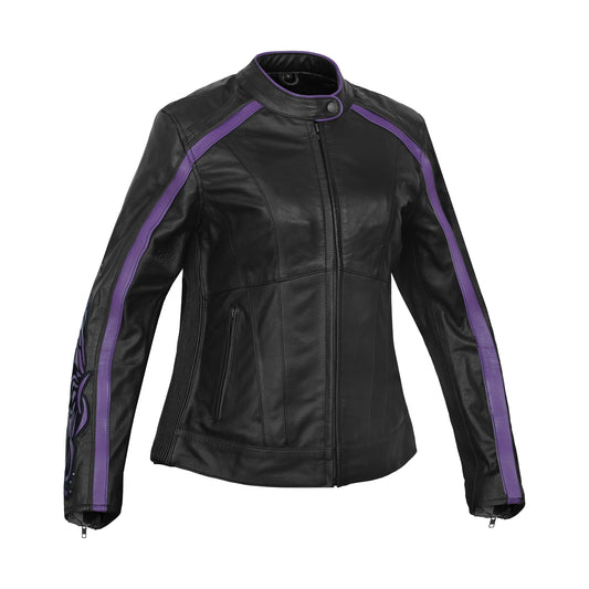 Ultra Violet - Women’s Leather Motorcycle Jacket
