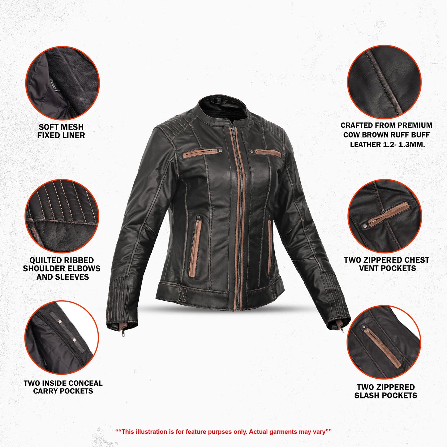 Ironwood - Women’s Leather Motorcycle Jacket