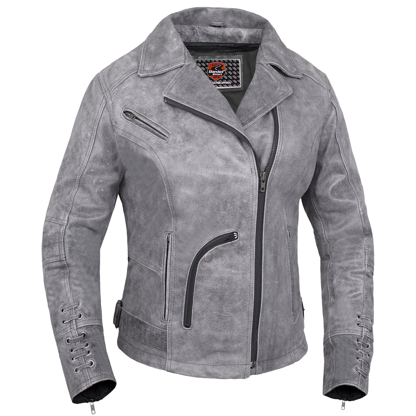 Rose Daredevil Women's Leather Motorcycle Jacket