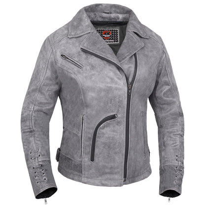 Rose Daredevil Women's Leather Motorcycle Jacket