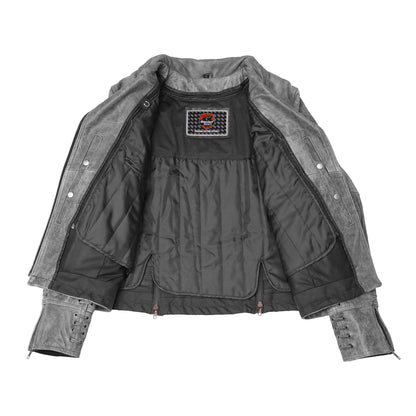 Rose Daredevil Women's Leather Motorcycle Jacket