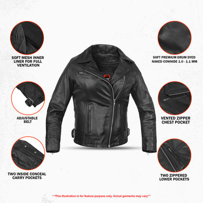 Black Orchid™ Women's Leather Motorcycle Jacket