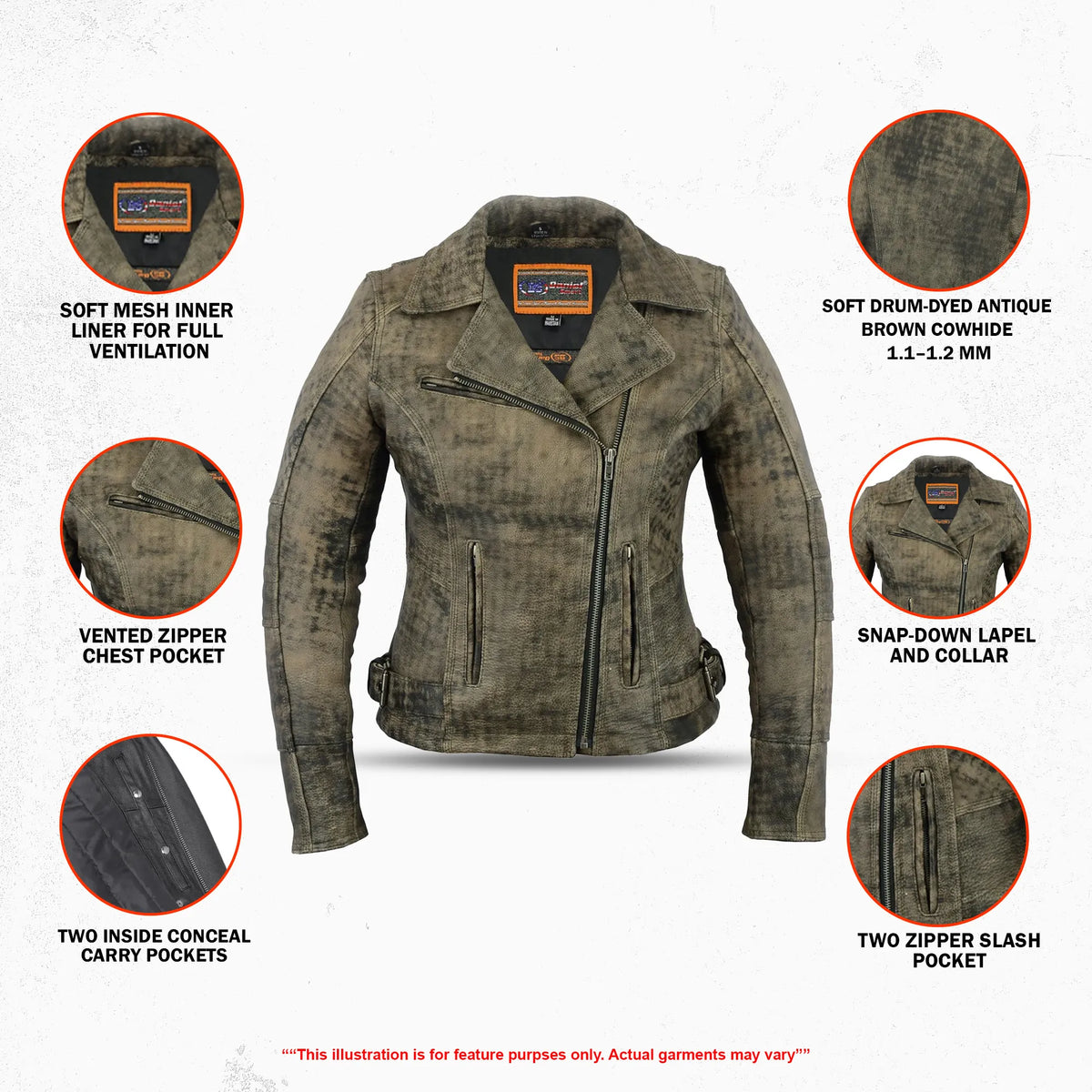 Velvet Vixen Women's Leather Motorcycle Jacket