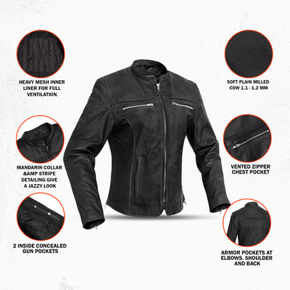 DS839 Women's Full Cut Jacket /Jazzy look