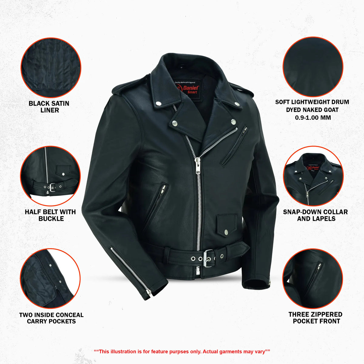 Iron Rose Women's Leather Motorcycle Jacket