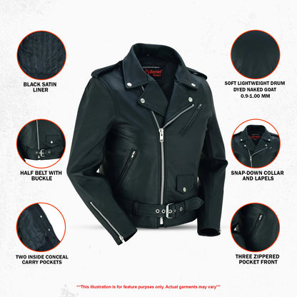 Iron Rose Women's Leather Motorcycle Jacket