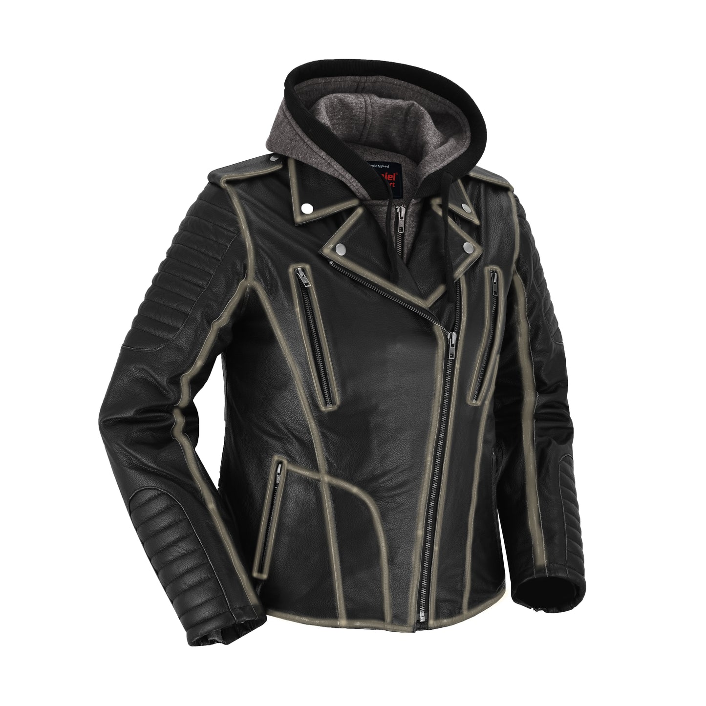 DS877 Women's M/C Jacket with Rub-Off Finish
