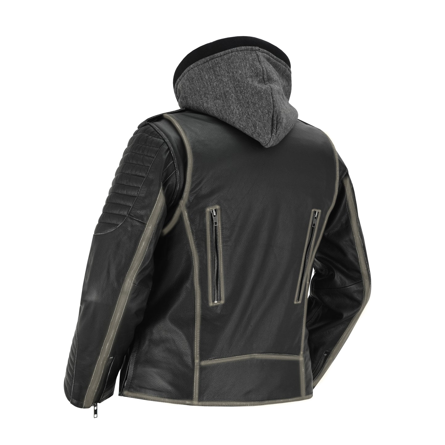 DS877 Women's M/C Jacket with Rub-Off Finish