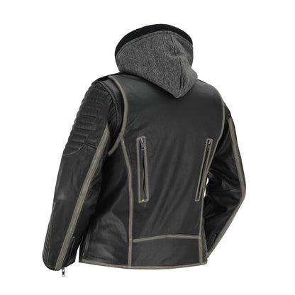 DS877 Women's M/C Jacket with Rub-Off Finish