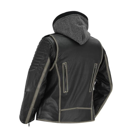 DS877 Women's M/C Jacket with Rub-Off Finish