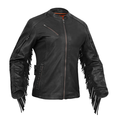 Soft Rebellion™ Women's Leather Motorcycle Jacket