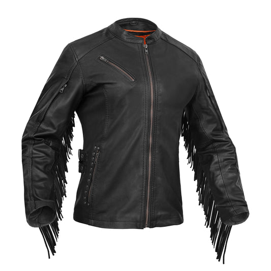 Soft Rebellion™ Women's Leather Motorcycle Jacket
