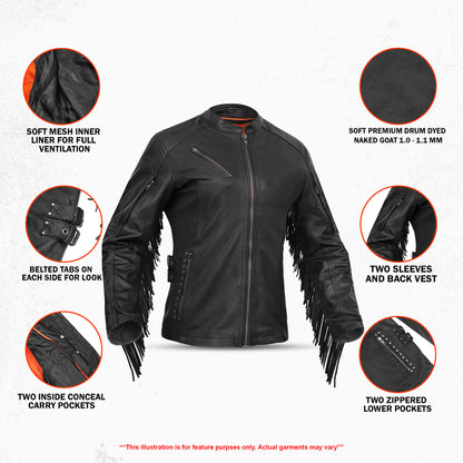 Soft Rebellion™ Women's Leather Motorcycle Jacket