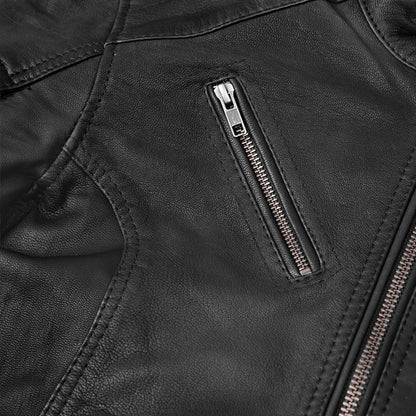 Soft Rebellion™ Women's Leather Motorcycle Jacket