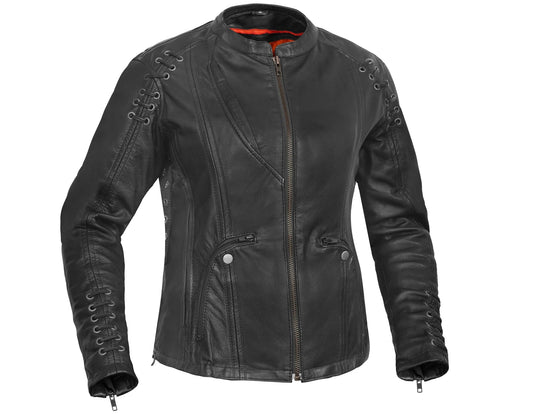 DS885 Women's Stylish Jacket with Grommet and Lacing Accents