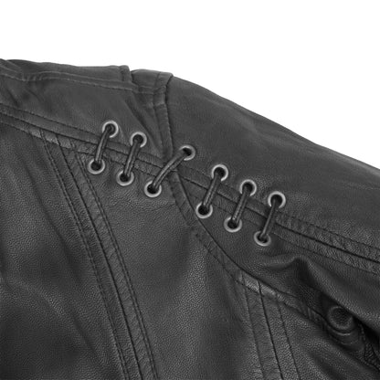 DS885 Women's Stylish Jacket with Grommet and Lacing Accents