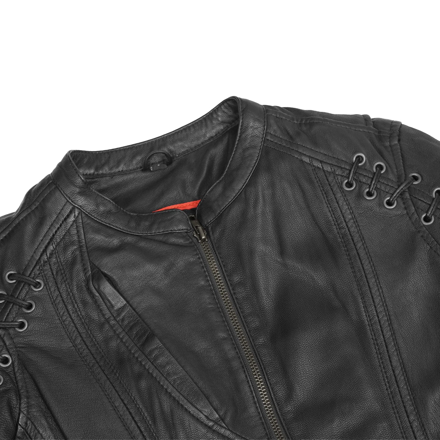 DS885 Women's Stylish Jacket with Grommet and Lacing Accents